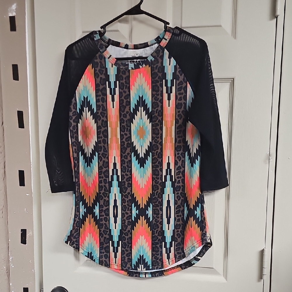 Colorful Geometric Pattern Women's Top